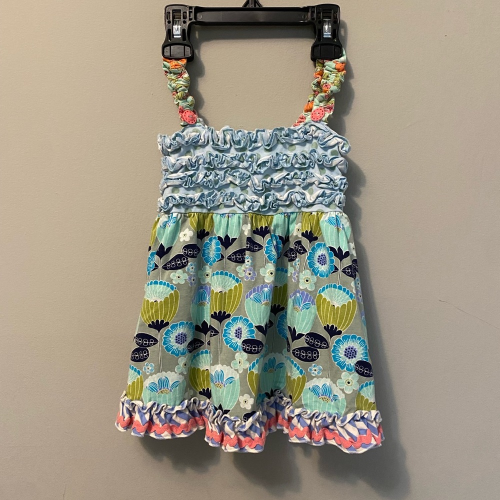 Floral Blue Kids Top 4T